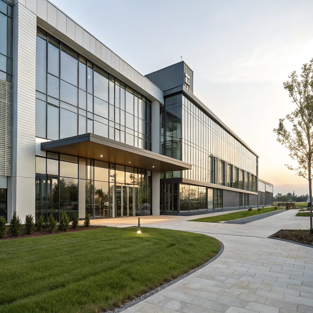 Company building with modern architecture
